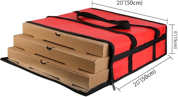 Bodaon Insulated Bag-Pizza Bags for Delivery & Plastic Portable Drink Carrier，20"x 20"x 6" Doordash Warmer/Hot Food BCarrier Box，Termicas/Warming/Heat Carrying out Insulation Large Bag, Keeping Cooler
