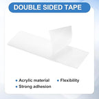 uxcell 10Pcs Double Sided Adhesive Pads, 4.72" x 1.18" Clear Removable Heavy Duty Mounting Tape Picture Hanging Sticky Adhesive Pad for Wall, Poster Picture, DIY Craft