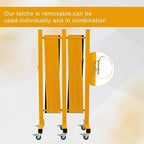 GYMTIME Metal Expandable Barricade, Safety Barrier with Casters, Retractable Traffic Fence, Mobile Temporary Folding Security Gate for Outdoor, Shopping Mall, 23 Feet, Yellow and Black