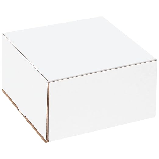 Box USA BM774 7"L x 7"W x 4"H, White (Pack of 50)