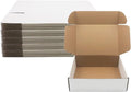 10x7x3 inch Shipping Boxes Set of 25，White Corrugated Cardboard Box for Mailing Literature Mailer Small Business Shipping Packing Gifts Digest Size Book Giving Products (10 x7 x 3 Inches)