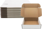 10x7x3 inch Shipping Boxes Set of 25，White Corrugated Cardboard Box for Mailing Literature Mailer Small Business Shipping Packing Gifts Digest Size Book Giving Products (10 x7 x 3 Inches)