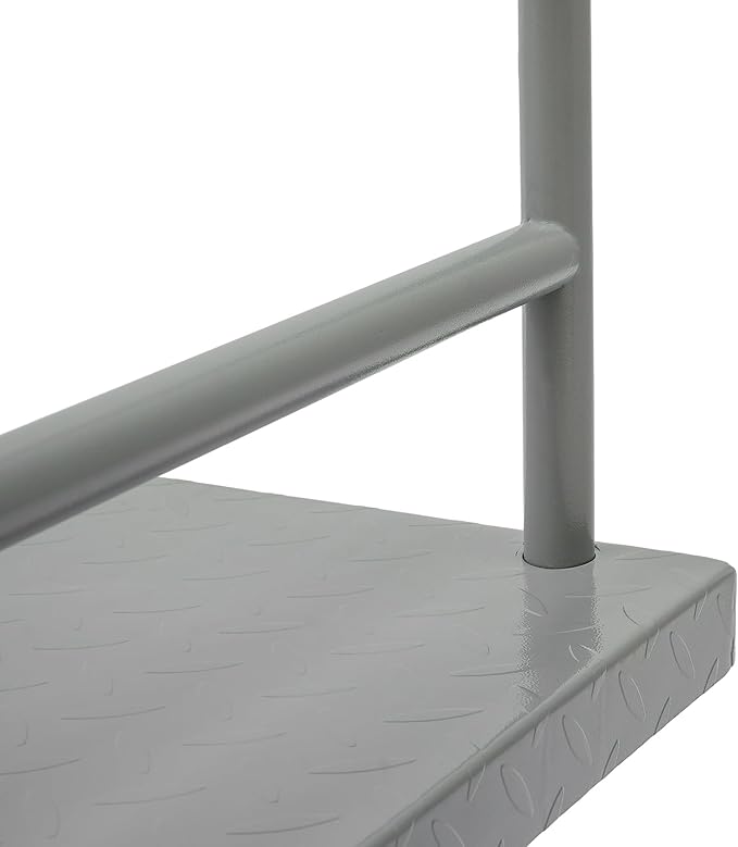 Platform Truck Cart, U Boat Cart, 48x24in 2000lbs Heavy Duty Push Dolly with Detachable Guardrail and Foldable Handle, Perfect for Schools, Restaurants, Garages, Production Lines