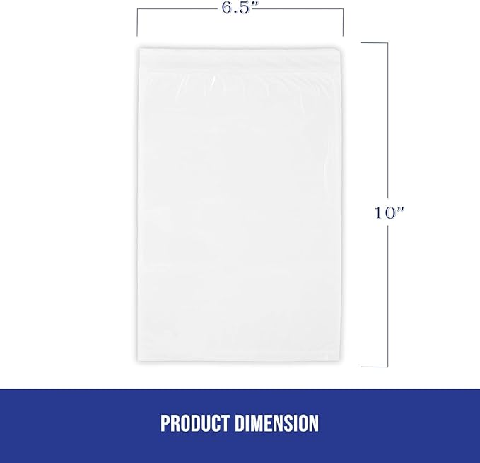 MT Products Blank Envelope Shipping Label Sleeves - 6.5" x 10" Packing Slip Pouches for Shipment/Return - Case of 1000