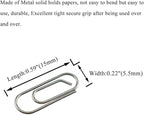 HAHIYO Paper Clips Sturdy 0.59 inches Length 50 Pack Mini Paperclips Heavy Duty Tight Grip Rust Proof Reusable Metal Bright Silver for Home Office School