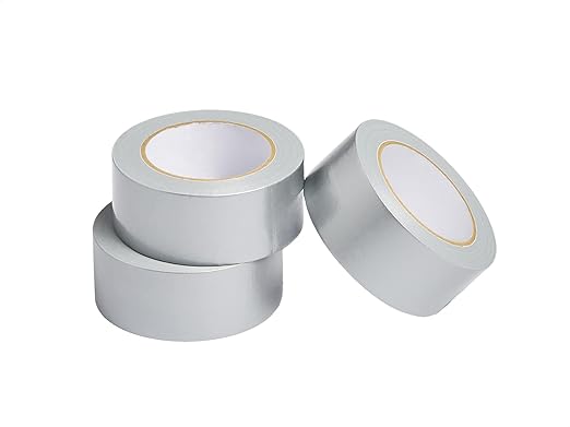 Amazon Basics Heavy-Duty Duct Tape, 1.88-inch by 30-yard, Silver, 3-Pack, Great for General-Purpose Use, Home repairing, DIY work, Auto repair & Outdoor activities