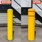 Innoplast BollardGard 7" x 52" Bollard Cover Yellow (Yellow Black Tape)