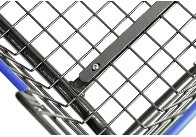 Charcoal Grey with Double Pole Rack, 2.5-Bu (Red or Blue Trim) (Chacoal Grey and Blue)