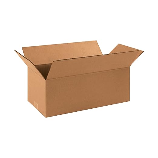 AVIDITI Shipping Boxes Flat 16"L x 8"W x 6"H, 25-Pack | Corrugated Cardboard Box for Packing, Moving and Storage