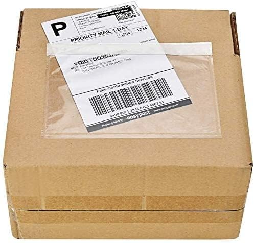6" x 9" Clear Adhesive Top Loading Packing List Pouches Shipping Label Envelopes (200 Pack)