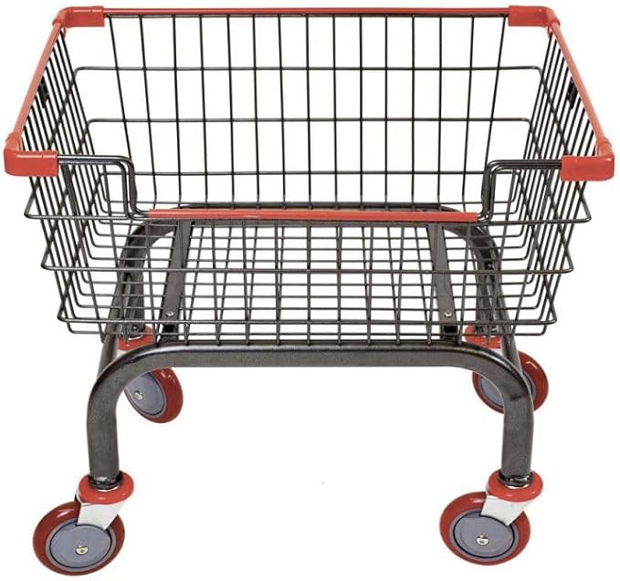 Charcoal Grey with Double Pole Rack, 2.5-Bu (Red or Blue Trim) (Chacoal Grey and Red)