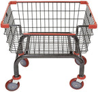 Charcoal Grey with Double Pole Rack, 2.5-Bu (Red or Blue Trim) (Chacoal Grey and Red)