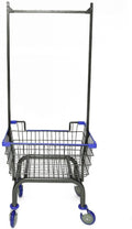 Charcoal Grey with Double Pole Rack, 2.5-Bu (Red or Blue Trim) (Chacoal Grey and Blue)
