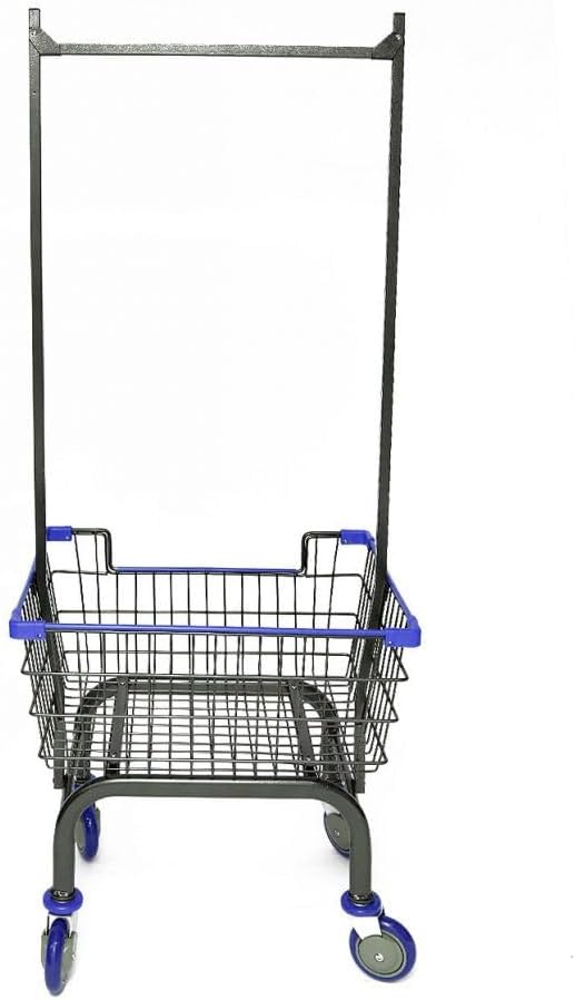 Charcoal Grey with Double Pole Rack, 2.5-Bu (Red or Blue Trim) (Chacoal Grey and Blue)