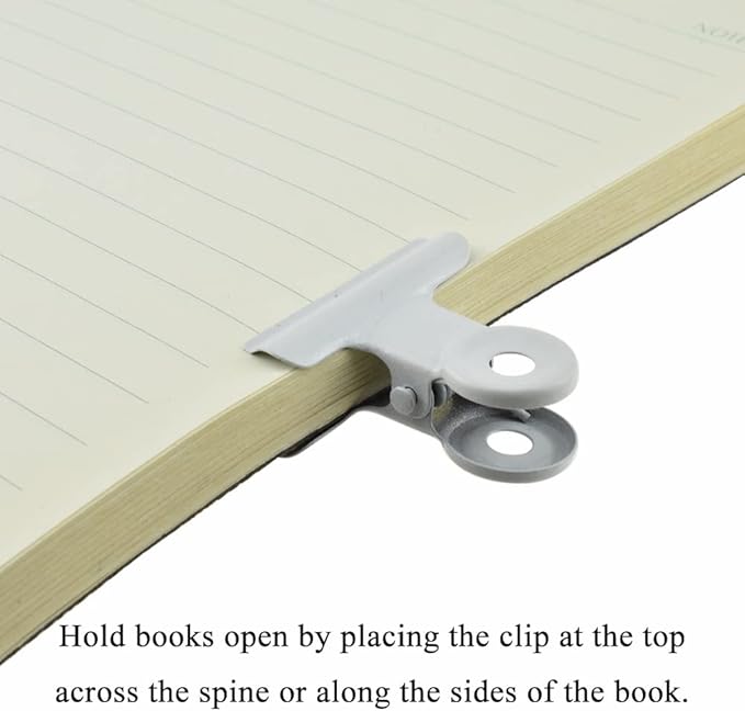 HAHIYO 1.25inch White Bulldog Clips Metal File Hinge Binder Clips Clamps Save Space Strong Spring Jaws Rock Solid Grip Book Lay Flat Deburred Edge for Hang Photos Wall Grid Dog Food 20PCS
