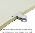 HAHIYO 1.25inch White Bulldog Clips Metal File Hinge Binder Clips Clamps Save Space Strong Spring Jaws Rock Solid Grip Book Lay Flat Deburred Edge for Hang Photos Wall Grid Dog Food 20PCS