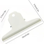 2PCS Extra Large Binder Clips Metal Bulldog Clips Large Paper Clamps Holder Chip Clips for Home School Office Drawing Bag White 4inch