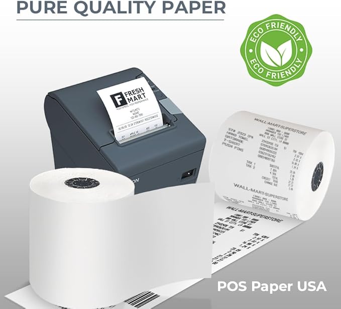 3 1/8" x 81' Thermal Paper (50 Rolls/Case) - BPA Free
