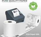 3 1/8" x 230' Thermal Receipt Paper (50 Rolls/Case) - BPA Free