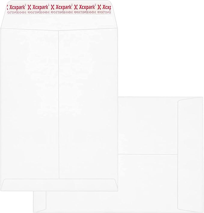 120 PCS 6x9 inches Security Catalog Envelopes Printable Self Seal Envelopes, Anti Tear White Envelopes for Invitation Cards, Pictures, Photos, Documents