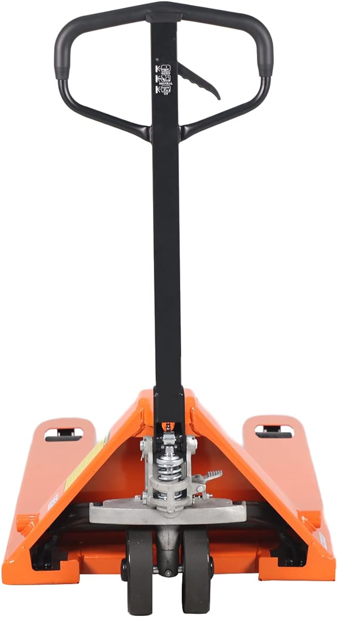 Tory Carrier Pallet Jack 5500 Lbs Capacity 48" Length x 21" Width Forks Standard Duty Pallet Trucks, Hand Truck, Manual Pallet Jack, Orange