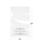 iMailer - 100 Pcs - 14" x 20" Poly Bags with Suffocation Warning Self Seal- Clear Shipping Bags 1.6 Mil for Clothing, Shirts, Packaging - Permanent Adhesive