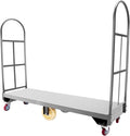 Heavy Duty, Narrow Aisle U-Boat Platform Truck, Premium Hand Truck Can Hold Loads Up to 2,000 Pounds, 15.7x64.6 Inch Steel Deck