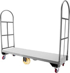 64.6Lx15.7H U-Boat Platform Truck Dolly, 2000lbs Heavy Duty U Boat Cart Steel with 6PCS Wheel Caster and 2 Side Fences for for Industrial, Retail, Warehouse