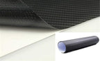 3D Carbon Fiber Film Twill Weave Vinyl Sheet Roll Wrap (12" X 60", Black)