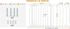 Wide Baby Gate for Stairs, Doorways, Hallways - Pressure Mounted - Walk Through - Dogs & Kids Gates - 38.5 to 43.5 Inch Wide