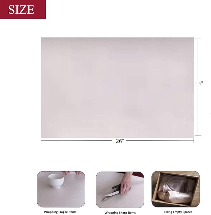 Newsprint Packing Paper Sheets for Moving, Shipping, Box Filler, Wrapping and Protecting Fragile Items 1.3 Lbs (50 Sheets, 26” x 15”)