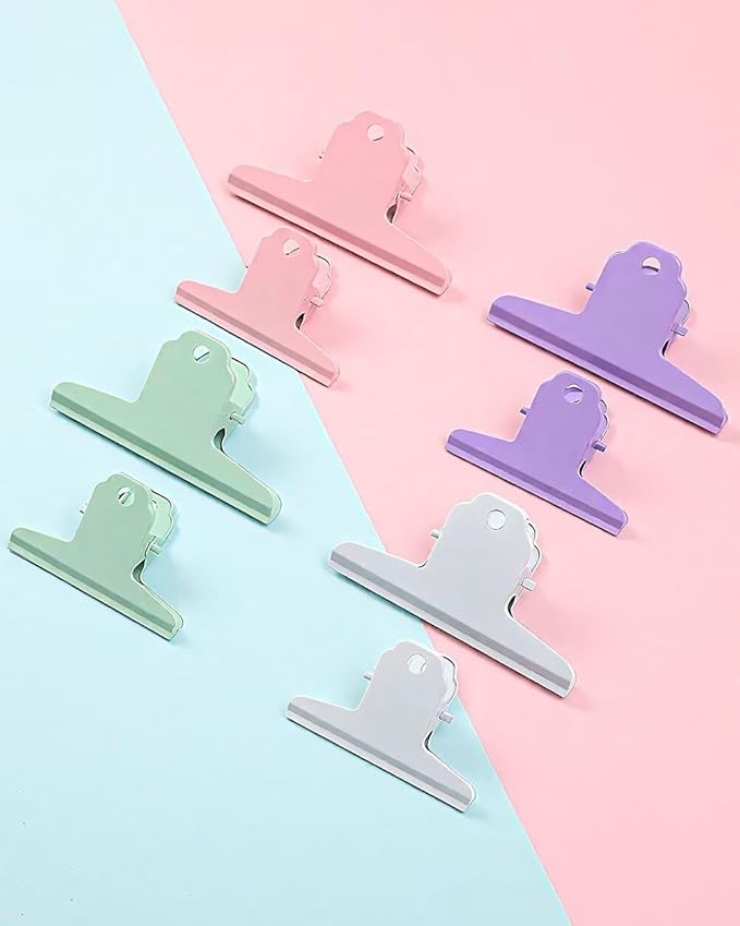 2PCS Extra Large Binder Clips Metal Bulldog Clips Large Paper Clamps Holder Chip Clips for Home School Office Drawing Bag Green 3inch
