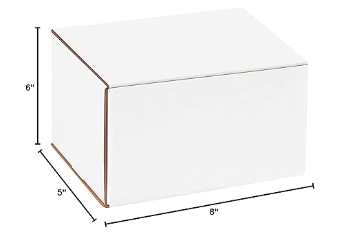 Box USA BM865 8"L x 6"W x 5"H, White (Pack of 50)