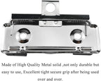 HAHIYO 2.76 Inches Silver Metal Clipboard Clips with Rubber Grips 7 Pack Mountable Sturdy Strong Springs with Rivets Document File Wood Plastic Clips Board for Office School Home