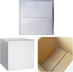 PETAFLOP Shipping Boxes 4x4x4 White Cardboard Box Kraft Corrugated Small Mailing Boxes, 25 Pack