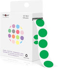 PARLAIM 1/2 Inch Round Adhesive Color-Code Dot Stickers,500 Stickers Inventory Dots Label in Dispenser Box,Green Circle Coding Labels for Office Home(Green)