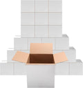 PETAFLOP 8x8x8 Shipping Boxes Set of 25, Small White Cardboard Mailer Box for Packing, Mailing, Business