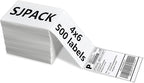 SJPACK 4x6 Thermal Labels, Shipping Labels with Perforated Line, Commercial Grade Thermal Shipping Label Paper, Pack of 500