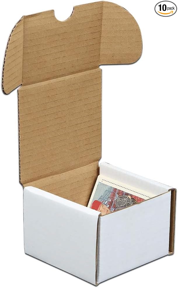 10pcs New Max Pro 200 count Cardboard Baseball/Trading Card Storage Boxes box White Corrugated Paper