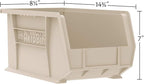 Akro-Mils 30240 AkroBins Plastic Storage Bins, Space-Saving Stackable Bins for Garage, Pantry, Craft Organization, 15-Inch x 8-Inch x 7-Inch, Red, 12-Pack
