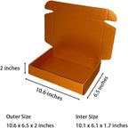 50 Pcs 10.6 x 6.5 x 2 inches Shipping Boxes for Small Business Cardboard Corrugated Mailer Boxes for Shipping Packaging Holidays Craft Gifts Giving Products (Copper, 10.6 x 6.5 x 2")