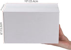 Calenzana 10x6x6 Shipping Boxes Set of 40, White Corrugated Cardboard Box for Mailing Packing Gifts Small Business