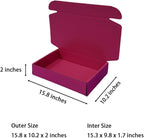 20 Pcs 15.8 x 10.2 x 2 inches Shipping Boxes for Small Business Cardboard Corrugated Mailer Boxes for Shipping Packaging Holidays Craft Gifts Giving Products (Cranberry, 15.8 x 10.2 x 2")