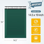 Famagic Poly Mailers 14.5x19 Inch 100pcs Shipping Bags Ultramarine Green Shipping Envelopes Self Seal Mailers Bags Waterproof and Tear-Proof Packaging Bags
