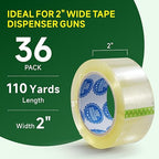 2.0 Mil Premium Packing Tape 3 inch x 110 Yards (24 Rolls) - Clear Shipping Packaging Tape, Strong Adhesive Box Tape for Moving, Sealing Packages & Shipping Boxes