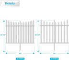 Patio Outdoor Fence 36"Hx84"L (5Sets) White Vinyl Picket Fence Panels Privacy Fence Decorative, PVC Garden Fence Temporary Fencing for Backyard Porch Dogs, Suitable for Soft Ground