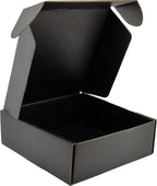 Small Black Shipping Boxes for Small Business Pack of 25-6x6x2 inches Cardboard Corrugated Mailer Boxes for Shipping Packaging Craft Gifts Giving Products