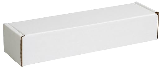 Box USA 14" Deluxe Shipping Boxes 14"L x 3 3/4"W x 2 3/4"H, 50-Pack - White Box Mailers for Packaging, Storage, Gifts or Bulk Business Orders