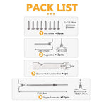 WAYSKA 12 Pairs T316 Stainless Steel Cable Railing Kit Fit 3/16" Stainless Steel Cable Wire Rope, Swage Toggle Turnbuckle Tensioner and End Fittings for Cable Railing System