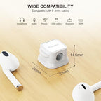 48 Pack Magnetic Cable Clip Organizer Cord Holder, Picozon Adhesive Cable Management, Wire Phone USB Charger Cable Holder, Keeper Organizer for Office Home Desktop Table - White